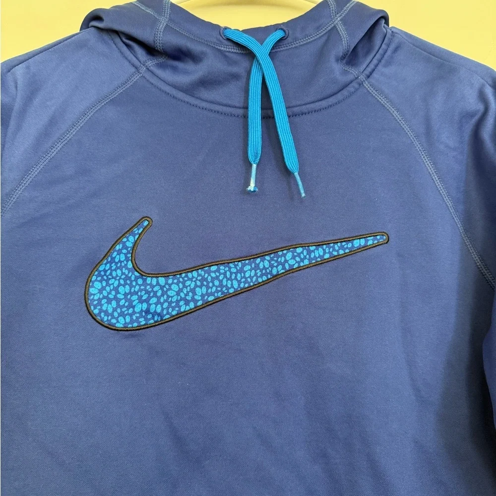 Nike Boys' Royal Blue Hoodie with Contrast Swoosh